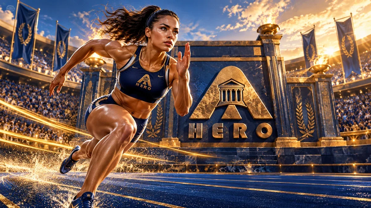Εικαστική σύνθεση ΕΛ HERO: Αθλητισμός & υπέρβαση