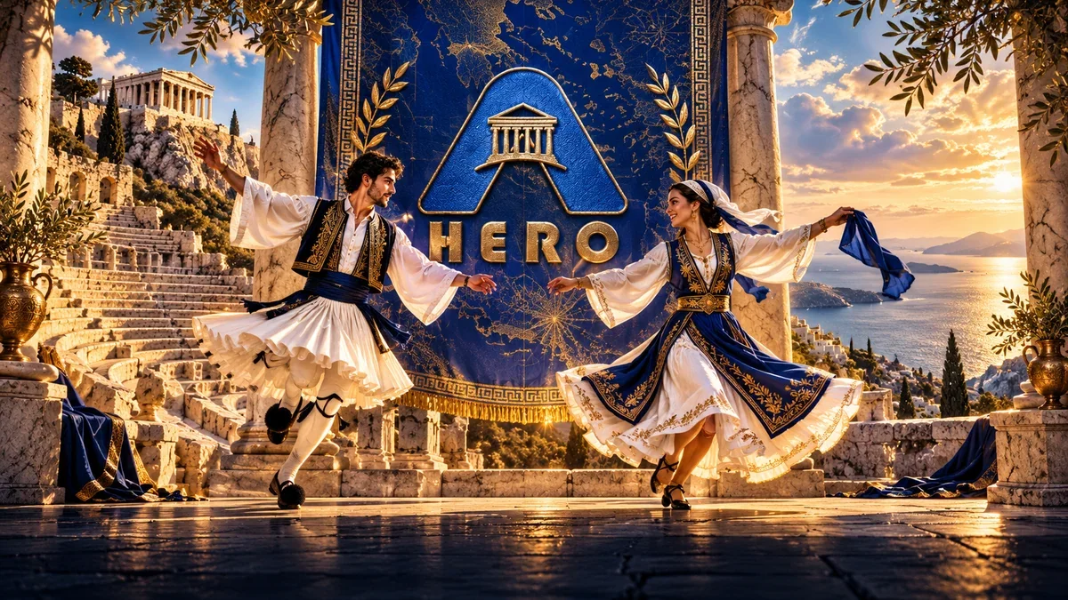 Εικαστική σύνθεση ΕΛ HERO: Πολιτισμός & παράδοση